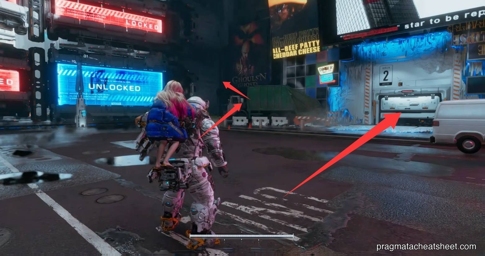 Right-side door into Shopping District