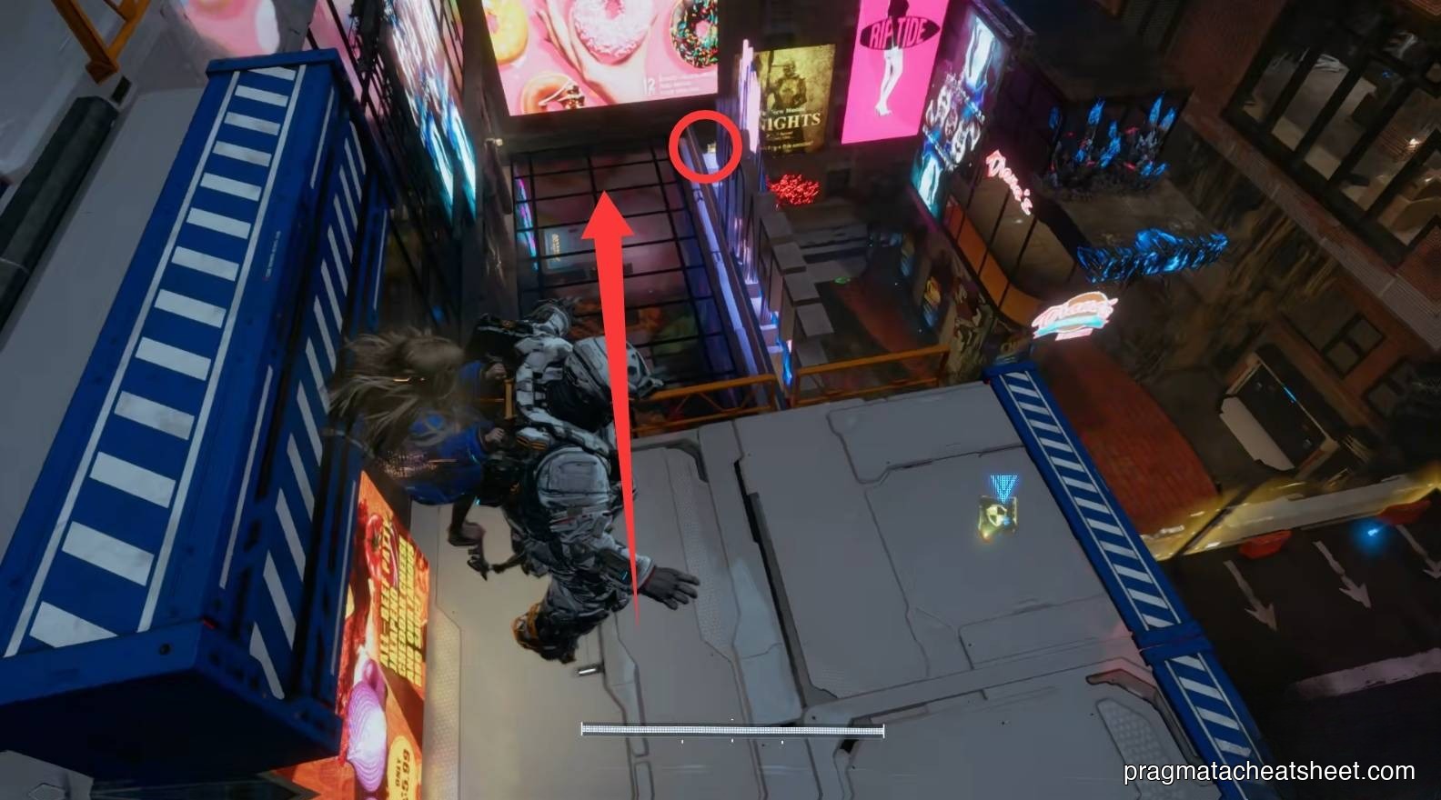 Drop route to the glass skylight