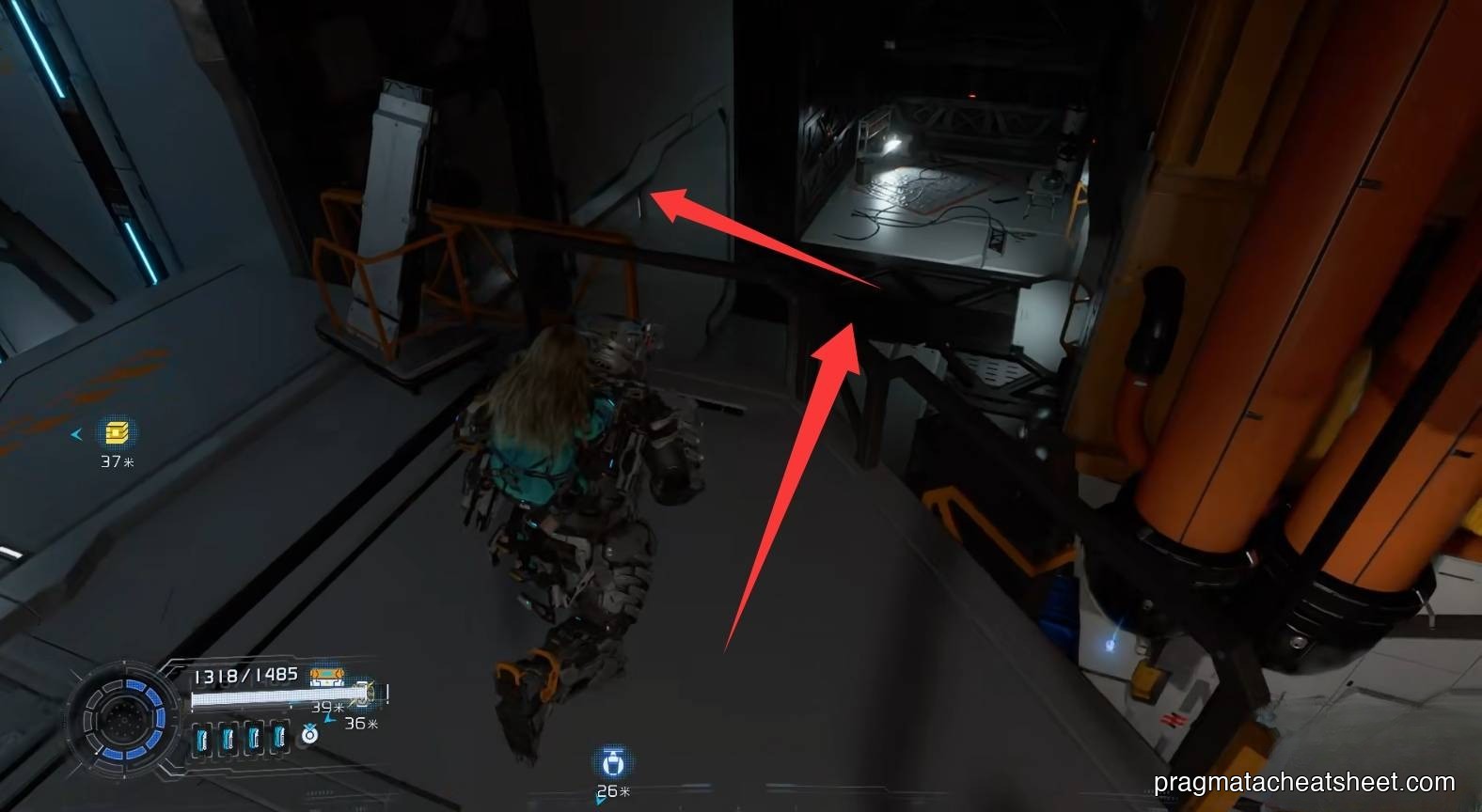 Hanging crate jump near the hidden side room