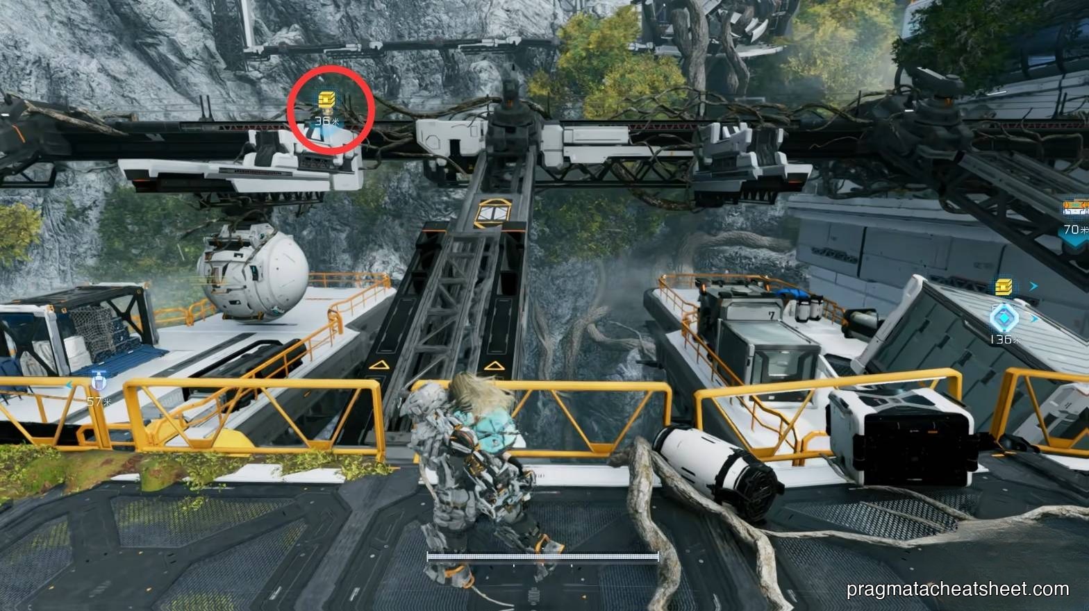 Upper ledge with Upgrade Component