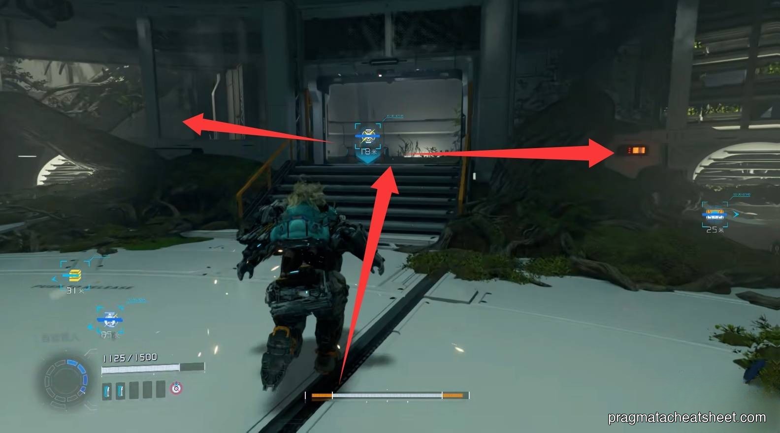 Hidden wall off the exit