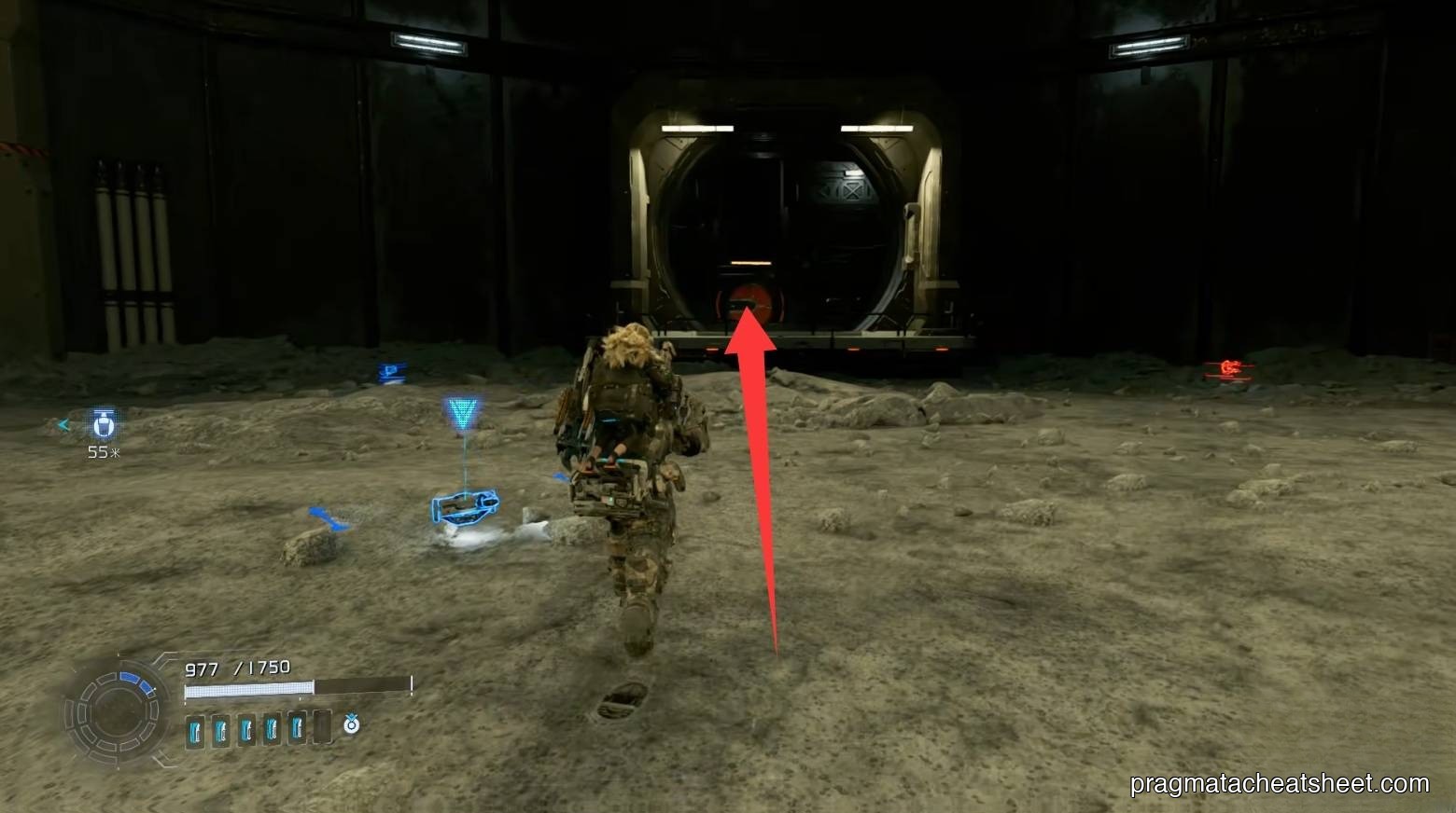 Story door opens behind the arena — walk through to trigger the cutscene