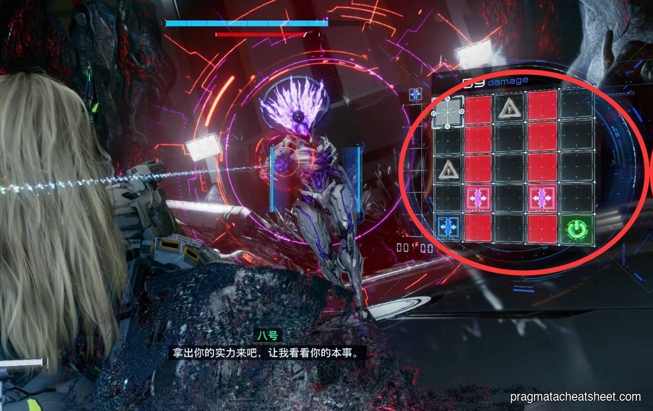 Grid hacking with moving red zones — pause, read the pattern, then move