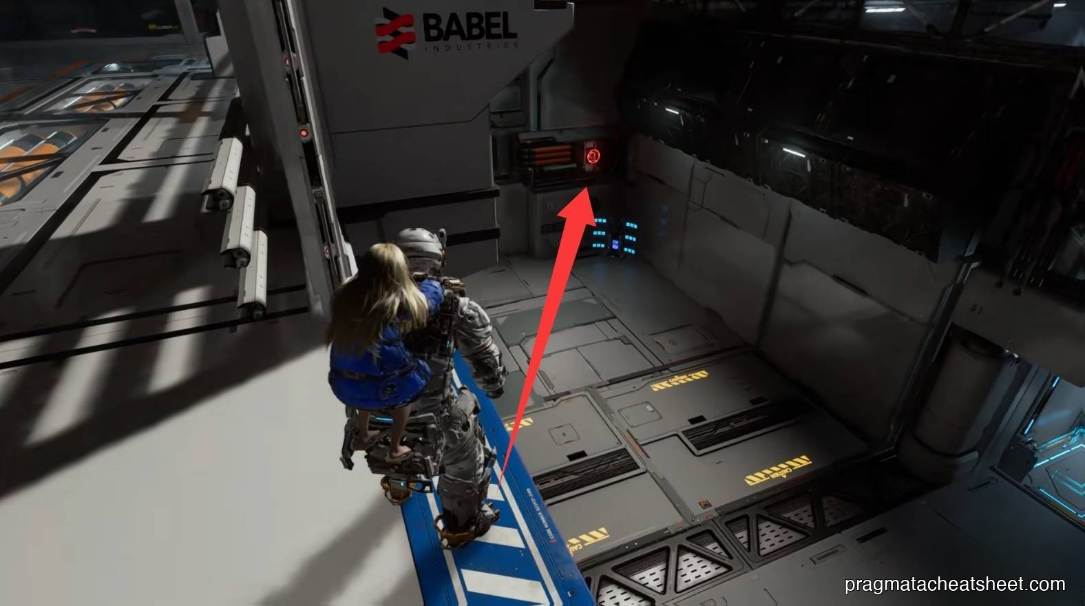 Pickup site near the laser puzzle